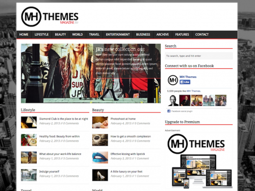 WordPress Theme Review of MH Magazine Lite a 4 Star Theme