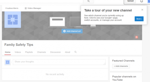 YouTube channel finished and ready to customize