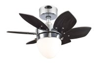 Westinghouse 7864400 Origami Single-Light 24-Inch Reversible Six-Blade Indoor Ceiling Fan, Chrome with Opal Frosted Glass