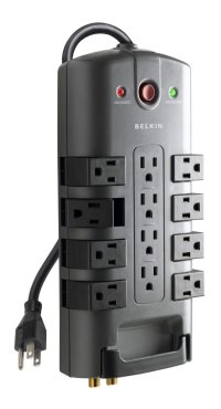 Belkin 12 Outlet Pivot Plug Surge Protector with 8 Foot Cord 